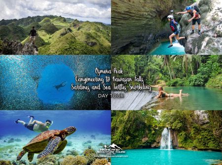 Osmeña Peak + Canyoneering to Kawasan Falls + Sardines and Sea Turtles Snorkeling