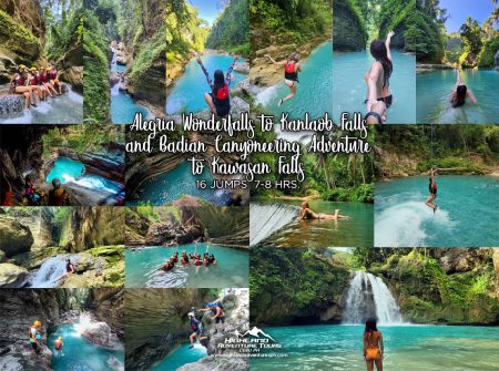 Alegria Wonderfalls  to Kanlaob Falls + Badian Canyoneering Adventure to Kawasan Falls Day Tour