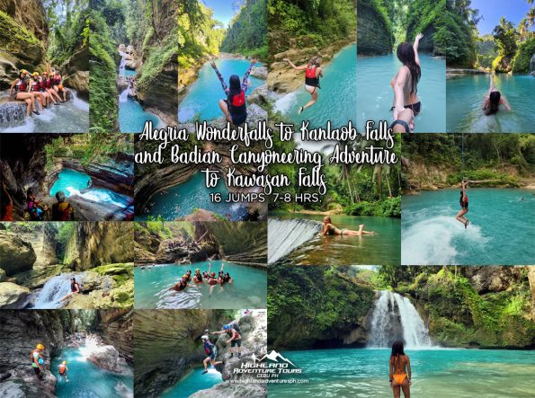 Alegria Wonderfalls to Kanlaob Falls and Badian Canyoneering Adventure to Kawasan Falls